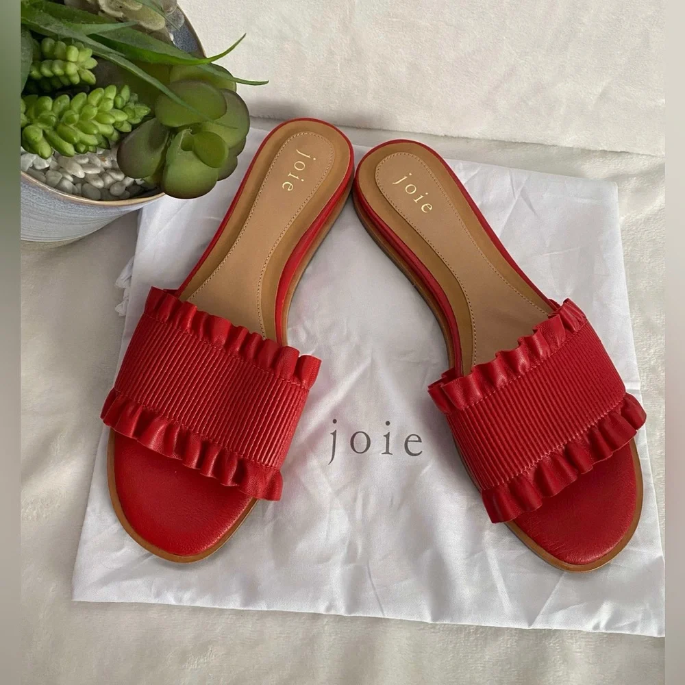 ❤️SALE❤️✨🆕✨Joie Eidel Ruffled Leather Sandals
